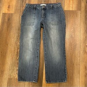 Y2K‎ Tommy Hilfiger ERO-ERO Carpenter Jeans Crop Capri Med Blue Denim Women's 10